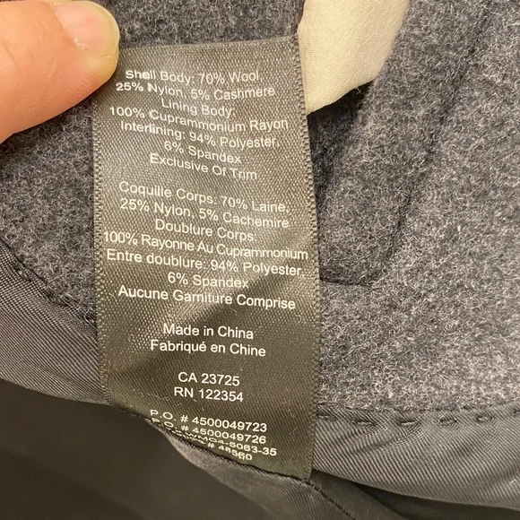 Wilfred Cashmere & Wool Blend Coat in Dark Grey, XS - Picture 10 of 11